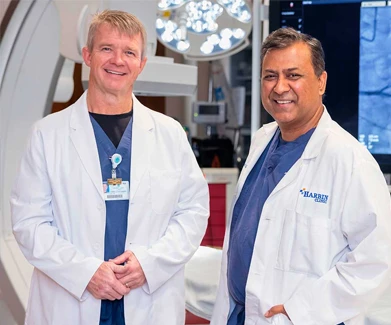 Two doctors in a lab